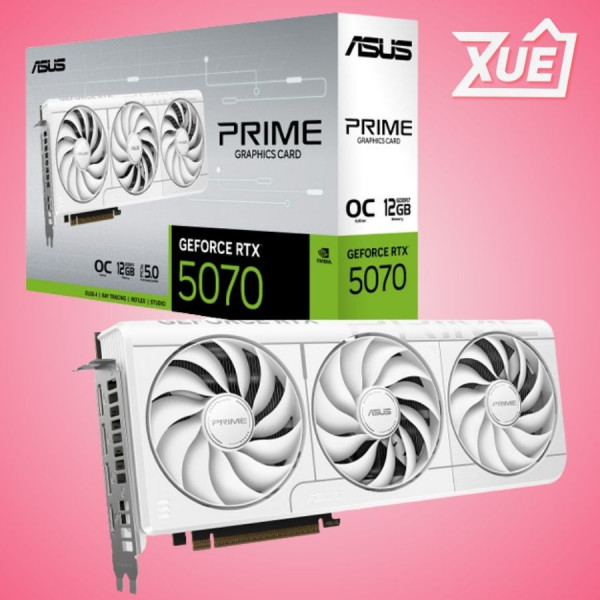 CARD MÀN HÌNH ASUS PRIME RTX 5070 WHITE OC EDITION 12GB GDDR7 (PRIME-RTX5070-O12G-WHITE)