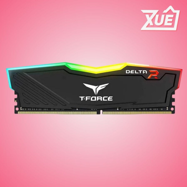 RAM PC TEAMGROUP T-FORCE DELTA RGB 8GB (1X8GB) DDR4 3600MHZ BLACK