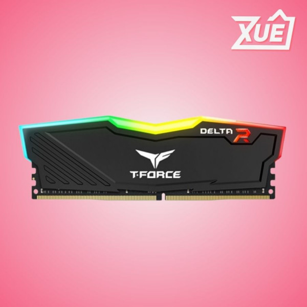 RAM TEAMGROUP T-FORCE DELTA BLACK RGB 16GB (1X16GB) DDR4 3200MHZ 