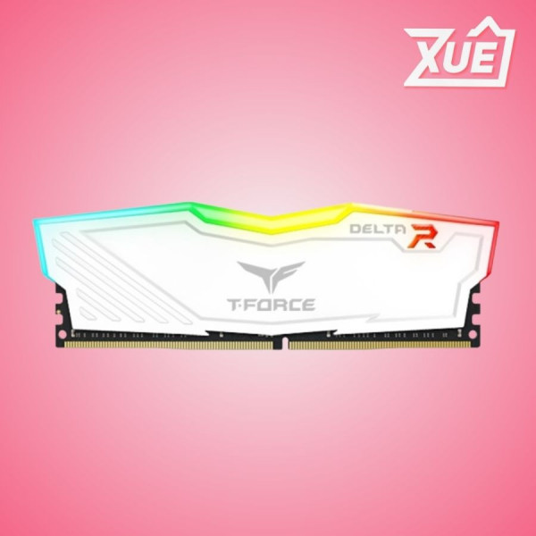 RAM TEAMGROUP T-FORCE DELTA WHITE RGB 16GB (1X16GB) DDR4 3200MHZ 