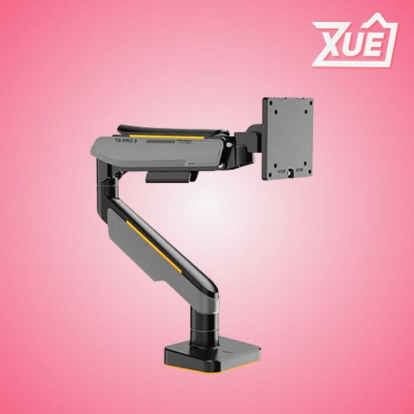 GIÁ ĐỠ MÀN HÌNH HUMAN MOTION T9 PRO II RGB (23 - 43INCH) MÀU XÁM