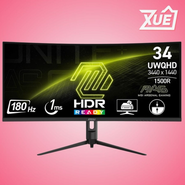 MÀN HÌNH GAMING MSI MAG342CQR E2 (34 INCH - VA - UWQHD - 180HZ - 1MS - CONG)