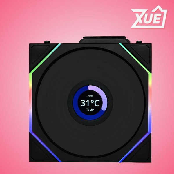 QUẠT TẢN NHIỆT LIAN LI TL LCD WIRELESS 120-3 BLACK (12TLLCD1W3B)