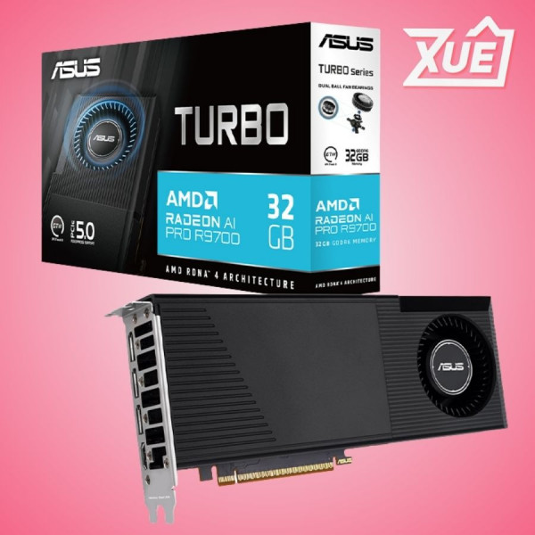 VGA  ASUS TURBO AI PRO R9700 32GB GDDR6 (TURBO-AI-PRO-R9700-32G)