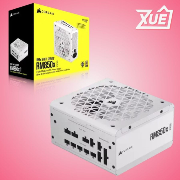 NGUỒN MÁY TÍNH CORSAIR RM850X SHIFT WHITE (ATX 3.1, PCIE 5.1, 80 PLUS GOLD, FULL MODUL) CP-9020274-NA