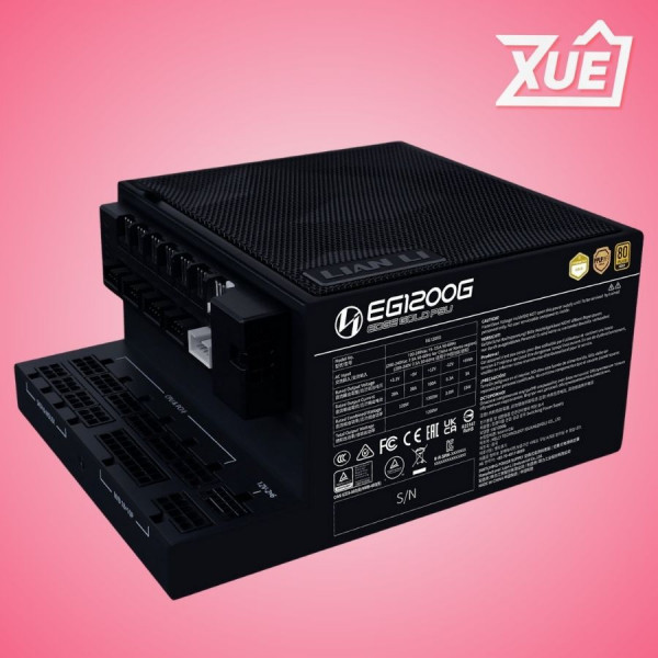 NGUỒN LIAN LI EDGE 1200W BLACK (ATX V3.1 - 80PLUS GOLD - FULL MODULAR - USB HUB INCLUDED)