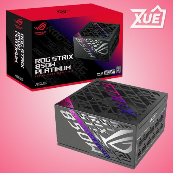 NGUỒN ASUS ROG STRIX GAMING 850P (850W, ATX 3.1, PCIE 5.0, 80 PLUS PLANTINUM, FULL MODULAR )