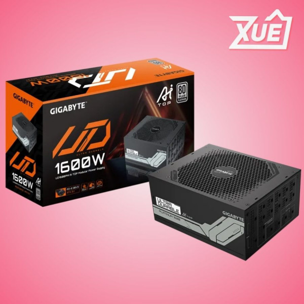 NGUỒN GIGABYTE UD1600PM PG5 AI TOP ( 1600W - 80PLUS PLATINUM -  ATX 3.1 - PCIE 5 )