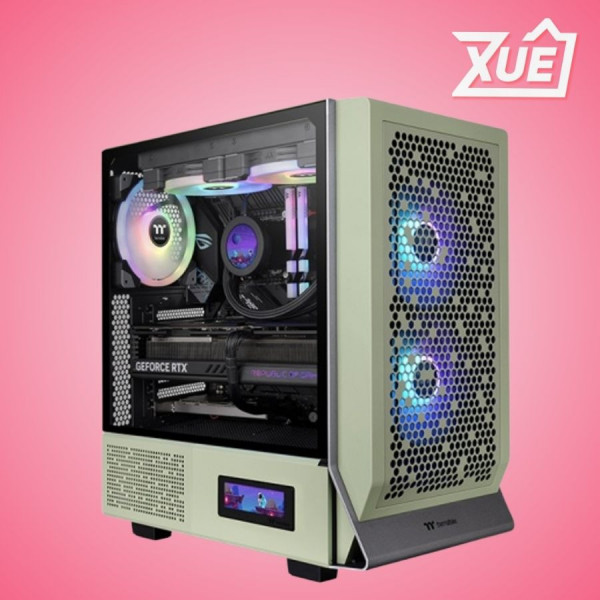 VỎ CASE THERMALTAKE CERES 300 MATCHA ( MID TOWER - 3 FAN 14CM - MÀU TRÀ XANH - KHÔNG KÈM MÀN HÌNH HIỂN THỊ )