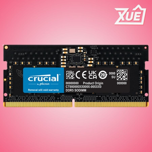 RAM LAPTOP CRUCIAL 8GB DDR5 BUS 4800MHZ CL40 (CT8G48C40S5)