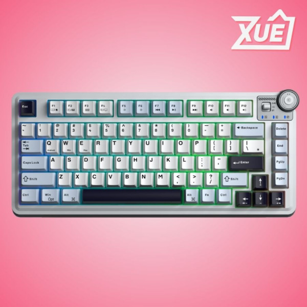 BÀN PHÍM CƠ AULA AU75 GLACIER BLUE 3 MODE STAR VECTOR SWITCH