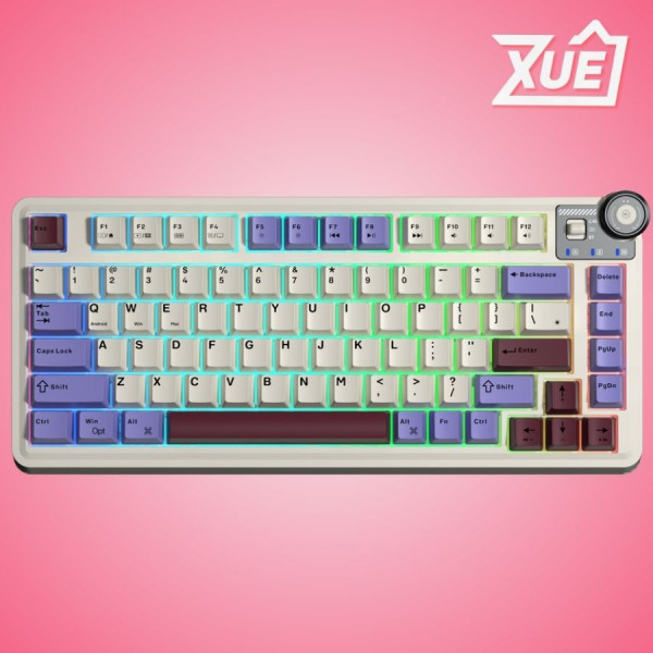 BÀN PHÍM CƠ AULA AU75 PURPLE RED BEAN 3 MODE STAR VECTOR SWITCH