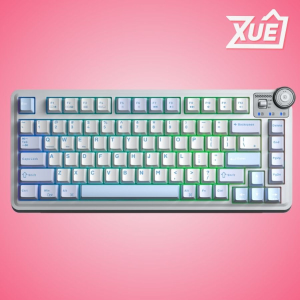 BÀN PHÍM CƠ AULA AU75 SEA BLUE 3 MODE STAR VECTOR SWITCH