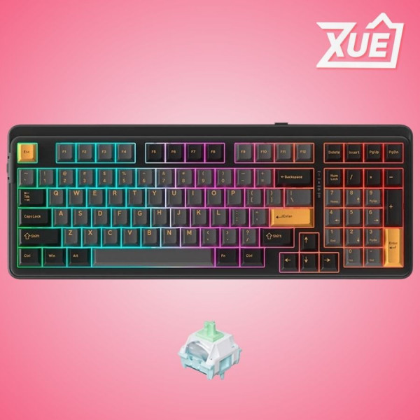 BÀN PHÍM CƠ DAREU EK98 PRO TRIPLE MODE BLACK GOLDEN DAREU DREAM SWITCH