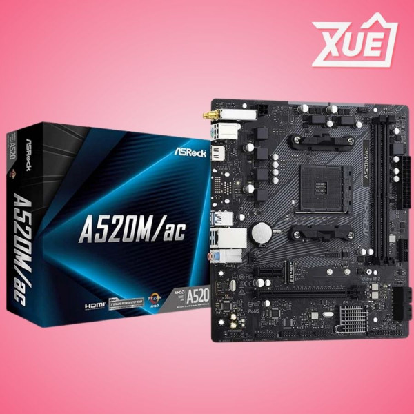 MAINBOARD ASROCK A520M/AC (WIFI+BLUETOOTH)