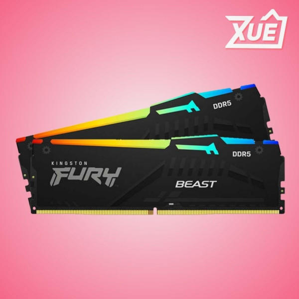 RAM KINGSTON FURY BEAST 64GB (2X32GB) DDR5 5600MHZ (KF556C40BB2K2-64)