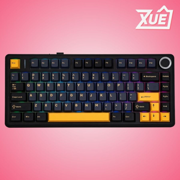 BÀN PHÍM CƠ AULA F75 3 MODE BLACK GOLD REAPER SWITCH