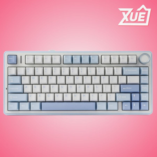 BÀN PHÍM CƠ AULA F75 3 MODE SNOW BLUE GREY WOOD V3 SWITCH