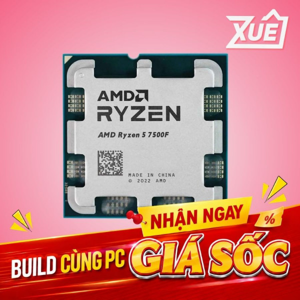 CPU AMD RYZEN 5 7500F (3.7 GHZ UP TO 5.0 GHZ 38MB 6 CORES, 12 THREADS 65W, SOCKET AM5) - TRAY