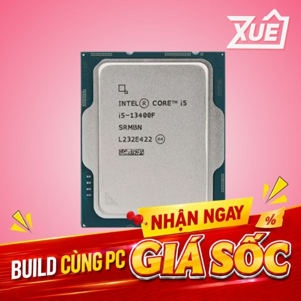 BỘ VI XỬ LÝ INTEL CORE I5-13400F (UP TO 4.6GHZ, 10 NHÂN 16 LUỒNG, 20MB CACHE, 65W - SOCKET INTEL LGA 1700/RAPTOR LAKE) - TRAY