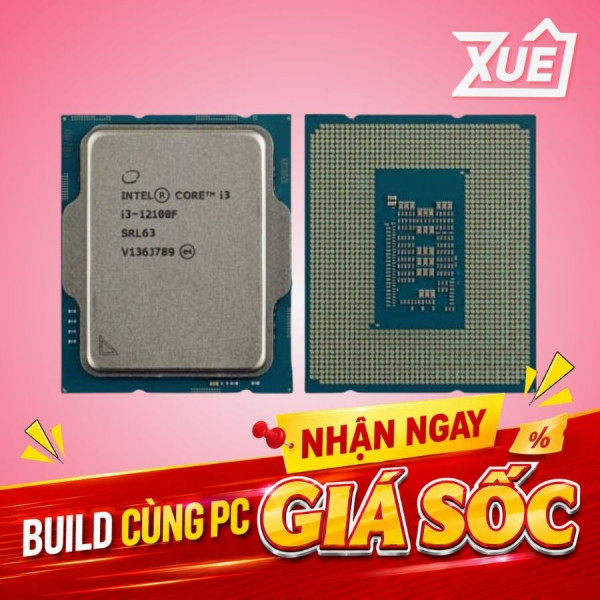 BỘ VI XỬ LÝ INTEL CORE I3 12100F / 3.3GHZ TURBO 4.3GHZ / 4 NHÂN 8 LUỒNG / 12MB / LGA 1700 - TRAY