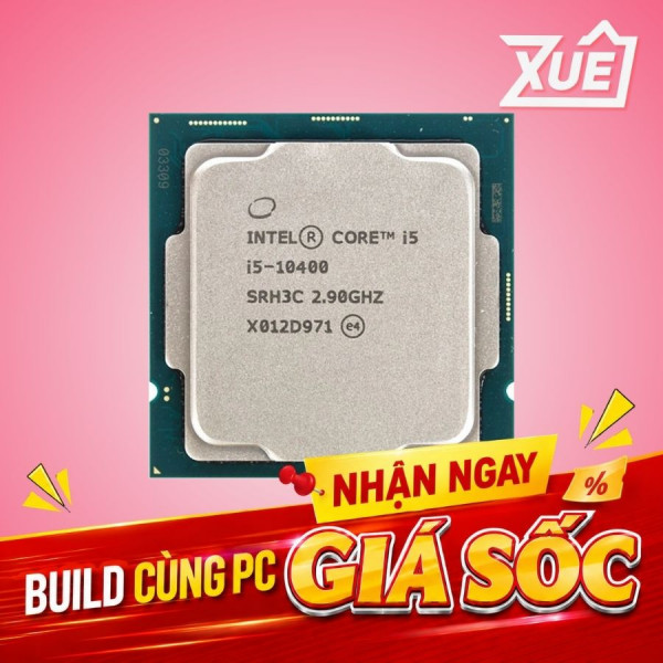 BỘ VI XỬ LÝ INTEL CORE I5-10400 (2.9GHZ TURBO UP TO 4.3GHZ, 6 NHÂN 12 LUỒNG, 12MB CACHE, 65W) - SOCKET INTEL LGA 1200 - TRAY