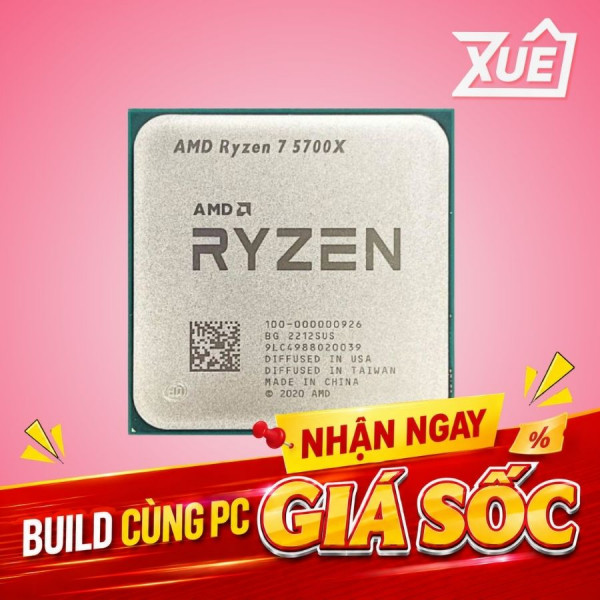 CPU AMD RYZEN 7 5700X / 3.4 GHZ (4.6GHZ MAX BOOST) / 36MB CACHE / 8 CORES, 16 THREADS / 65W / SOCKET AM4 - TRAY