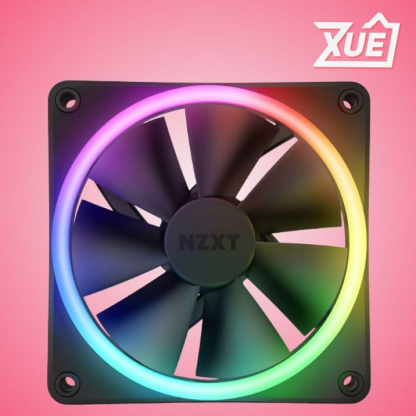 FAN CASE NZXT F120RGB DUO - 120MM DUAL-SIDED RGB FAN - SINGLE PACK BLACK(RF-D12SF-B1)