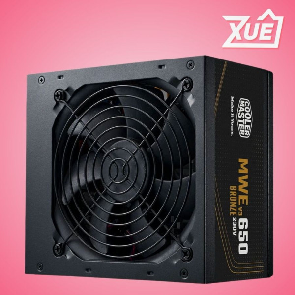 NGUỒN MÁY TÍNH COOLER MASTER MWE BRONZE 650 V3 230V A/EU CABLE 650W ATX 3.1 (MPE-6501-ACABW-3B)