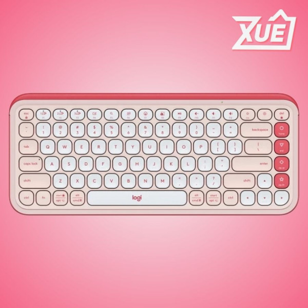 BÀN PHÍM KHÔNG DÂY LOGITECH POP ICON KEYS BLUETOOTH HỒNG & TRẮNG NHẠT 920-013085
