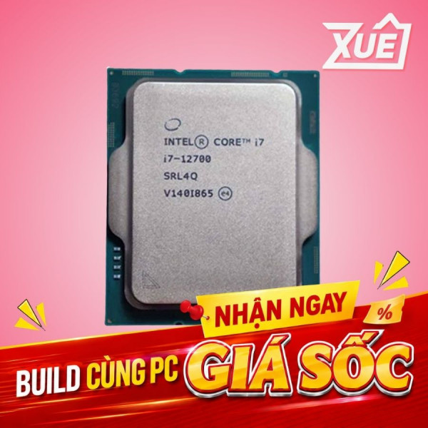 BỘ VI XỬ LÝ INTEL CORE I7-12700  - TRAY (3.6GHZ TURBO UP TO 4.9GHZ, 12 NHÂN 20 LUỒNG, 25MB CACHE, 65W - SOCKET INTEL LGA 1700)