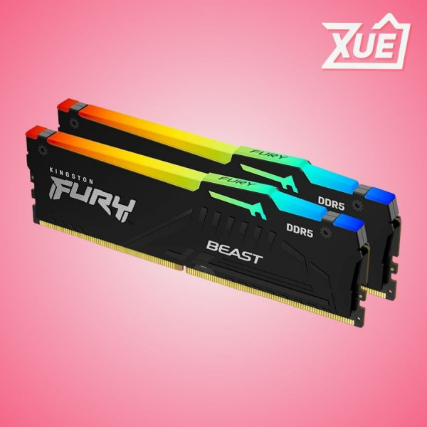 RAM DESKTOP KINGSTON FURY BEAST RGB EXPO () 64GB (2X32GB) DDR5 6000MHZ