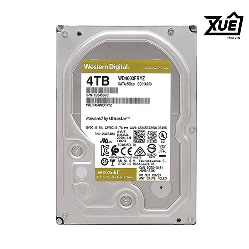 Ổ CỨNG HDD WD GOLD 4TB 3.5 INCH SATA III 256MB CACHE 7200RPM (WD4003FRYZ)