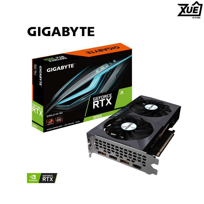 CARD MÀN HÌNH GIGABYTE GEFORCE RTX 3050 8GB GDDR6 EAGLE OC (GV-N3050EAGLE OC-8GBD) 