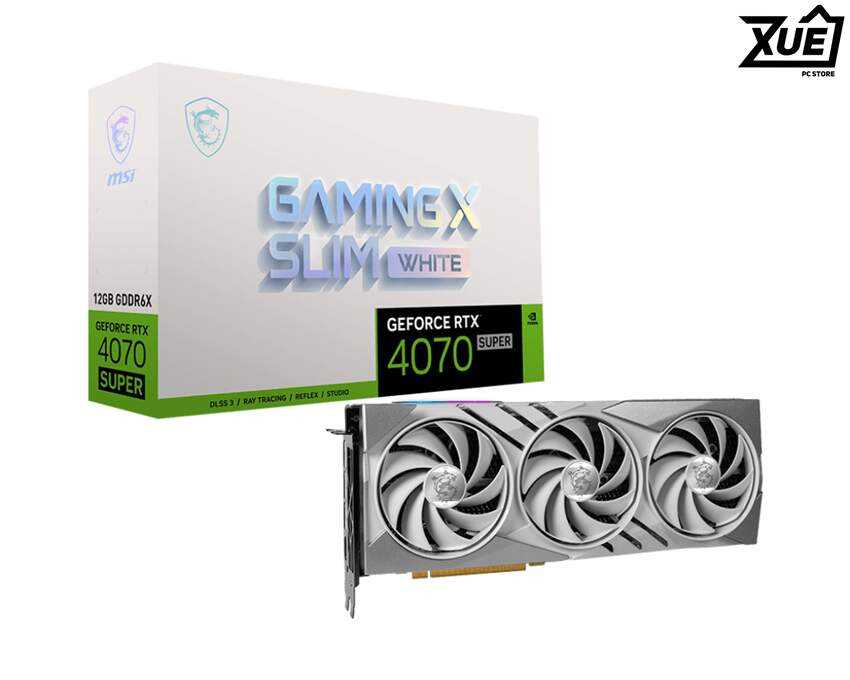 CARD MÀN HÌNH MSI RTX 4070 SUPER 12G GAMING X SLIM WHITE