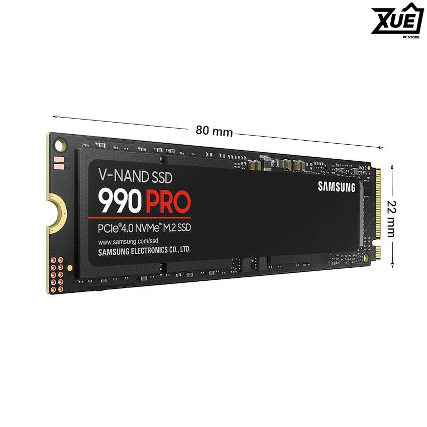 Ổ CỨNG SSD SAMSUNG 990 PRO 4TB PCIE M.2 NVME GEN 4.0X4 (ĐỌC 7450MB/S - GHI 6900MB/S) - (MZ-V9P4T0BW)