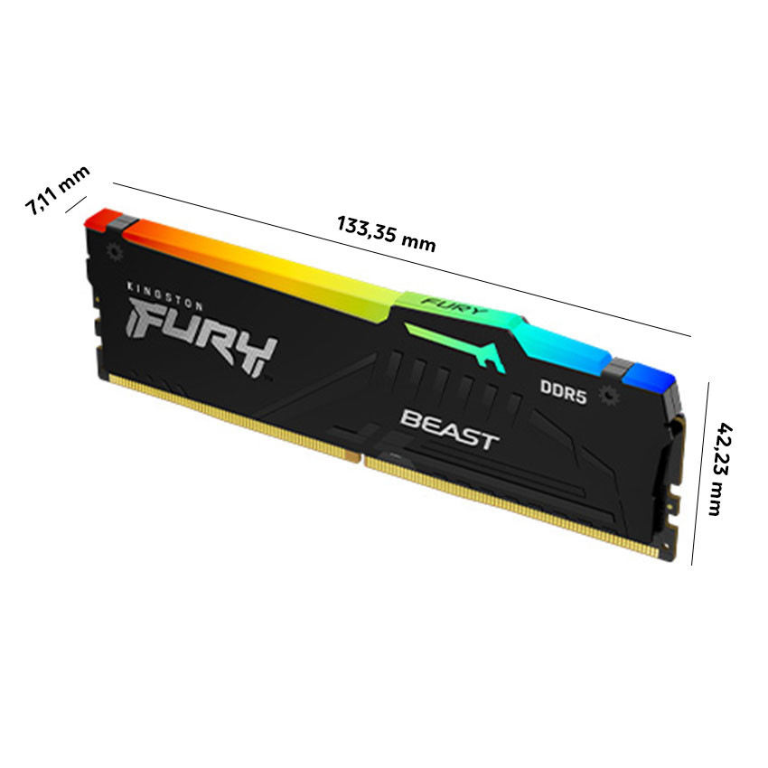 BỘ NHỚ TRONG KINGSTON FURY BEAST BLACK RGB XMP (KF560C40BBAK2-64) 64GB (2X32GB) DDR5 6000MHZ 