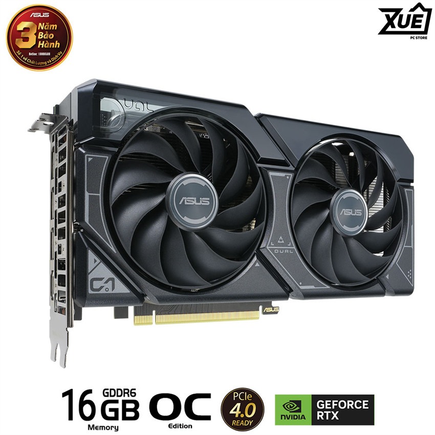 CARD MÀN HÌNH ASUS DUAL-RTX 4060 TI-O16G-EVO