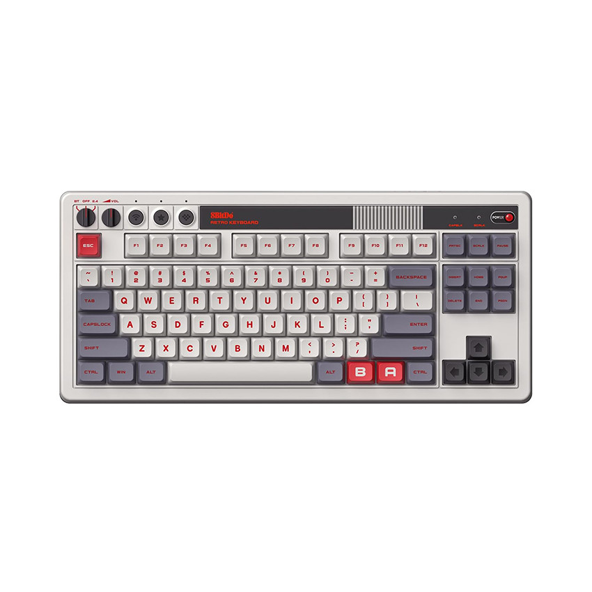 BÀN PHÍM CƠ 8BITDO RETRO MECHANICAL KEYBOARD - N EDITION (MULTI-MODES/HOTSWAP/KAILH BOX WHITE SWITCH V2)