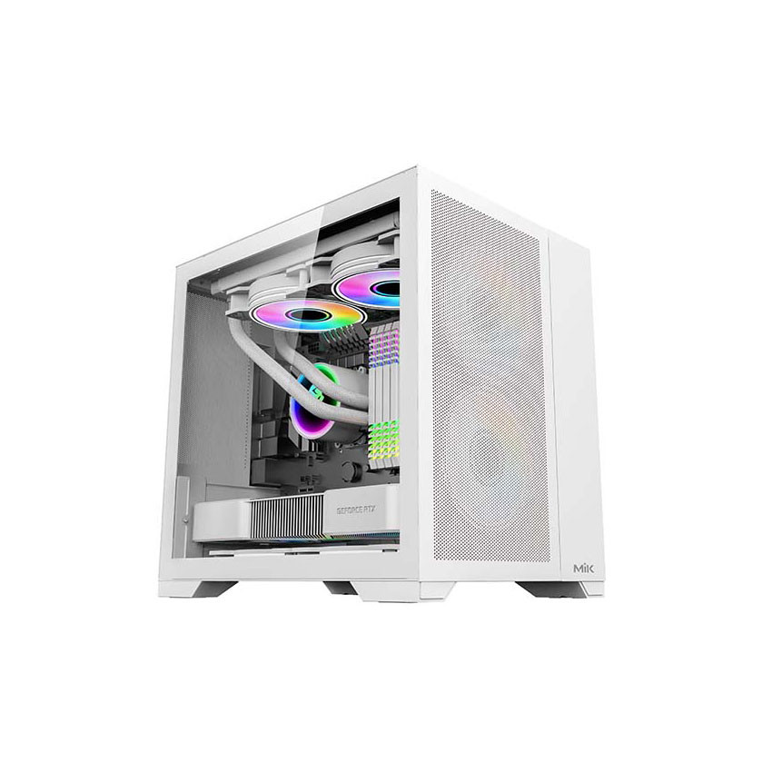 VỎ CASE MIK LV12 MINI FLOW WHITE (MATX/MID TOWER/MÀU TRẮNG)