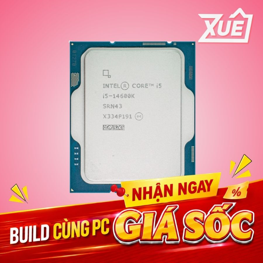 CPU INTEL CORE I5-14600K (UP TO 5.3GHZ, 14 NHÂN 20 LUỒNG, 24MB CACHE, 125W) - SOCKET INTEL LGA 1700/RAPTOR LAKE - TRAY
