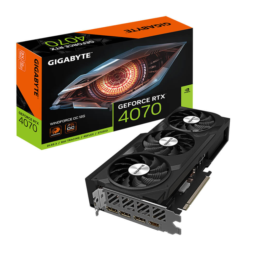 CARD MÀN HÌNH GIGABYTE RTX 4070 WINDFORCE OC-12GD (GV-N4070WF3 OC-12GD)
