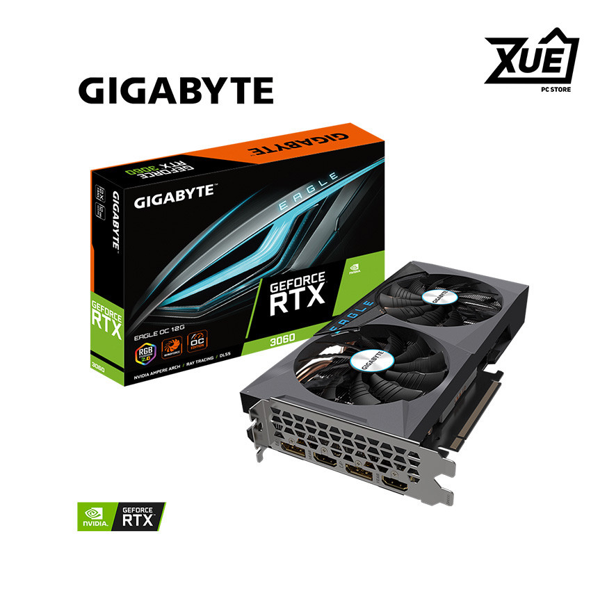 CARD MÀN HÌNH GIGABYTE GEFORCE RTX 3060 EAGLE OC 12G (REV. 2.0) (GV-N3060EAGLE OC-12GD)