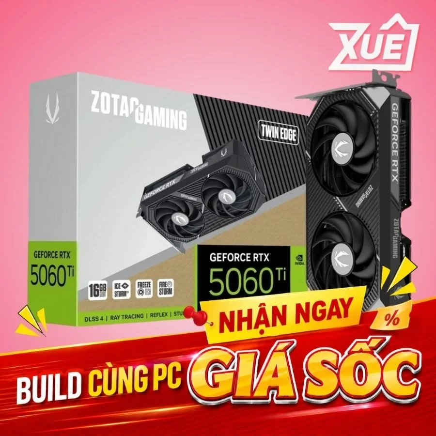 CARD MÀN HÌNH ZOTAC GAMING GEFORCE RTX 5060TI 16GB TWIN EDGE 