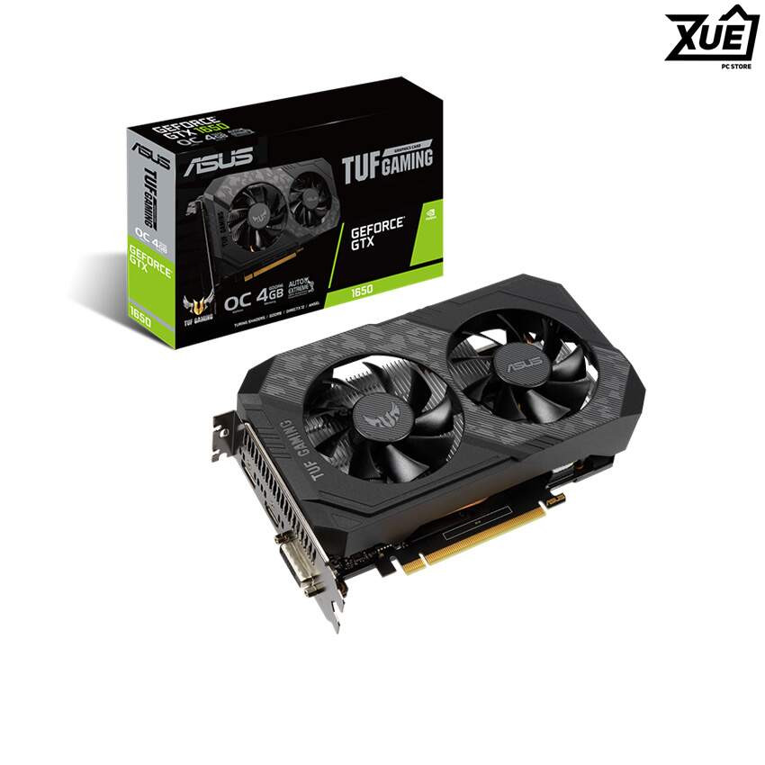 CARD MÀN HÌNH ASUS TUF GTX 1650-O4GD6-P-GAMING (4GB GDDR6, 128-BIT, DVI+HDMI+DP, 1X6-PIN)